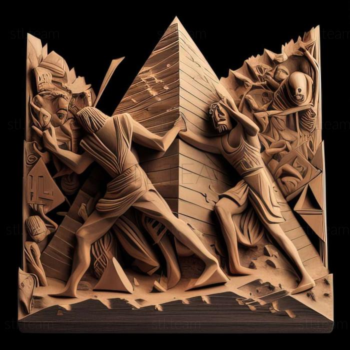 3D модель Бойова піраміда пірамідної люті Шіндзі проти Джіндая (STL)
